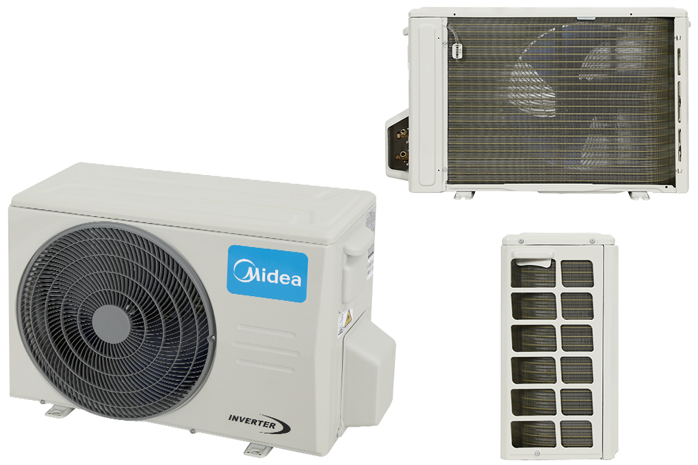 Dàn nóng Midea MSAGA-18CRDN8 nhìn từ các phía