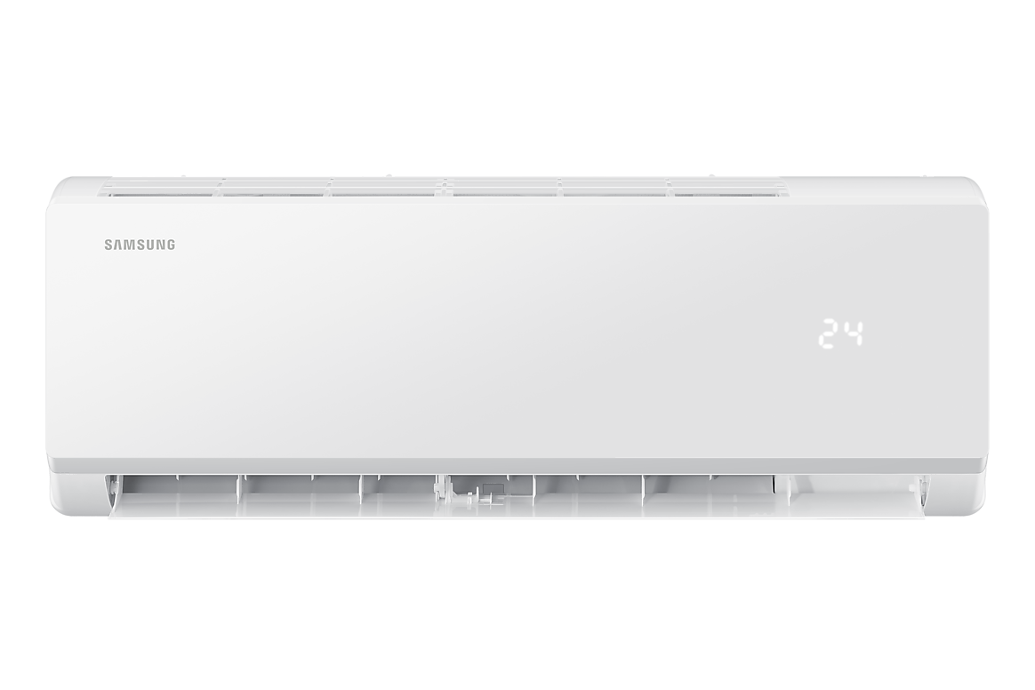 Mặt trước dàn lạnh màu trắng, cánh gió mở Samsung F-AR40H09D1AT