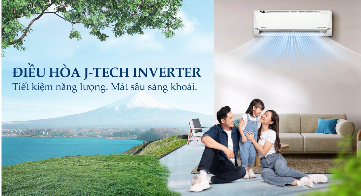 Minh họa sử dụng Sharp AH-X13CEW trong không gian sinh hoạt