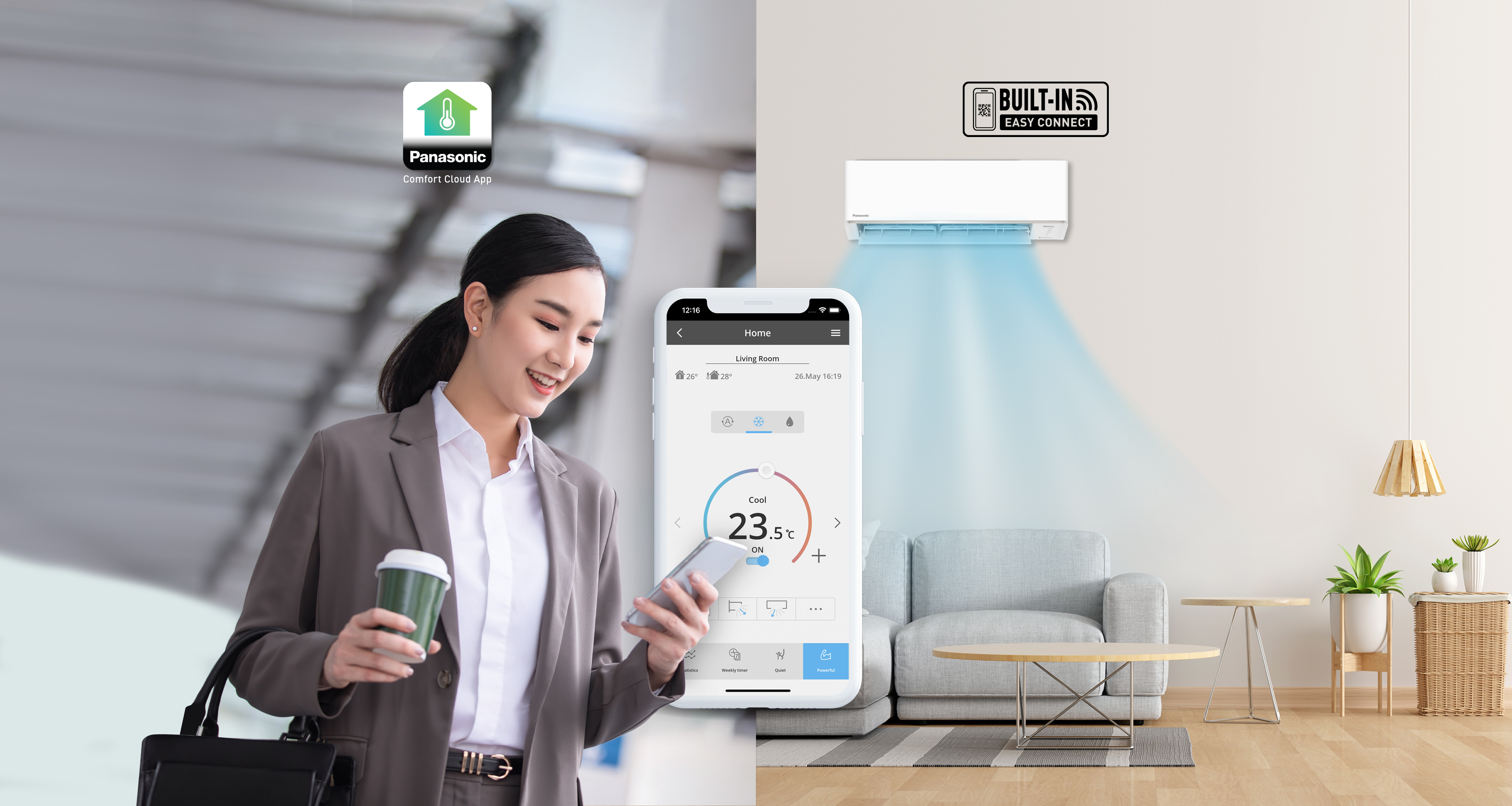 Quản lý nhiều máy lạnh qua Wi-Fi tích hợp trên máy lạnh Panasonic YZ18AKH-8