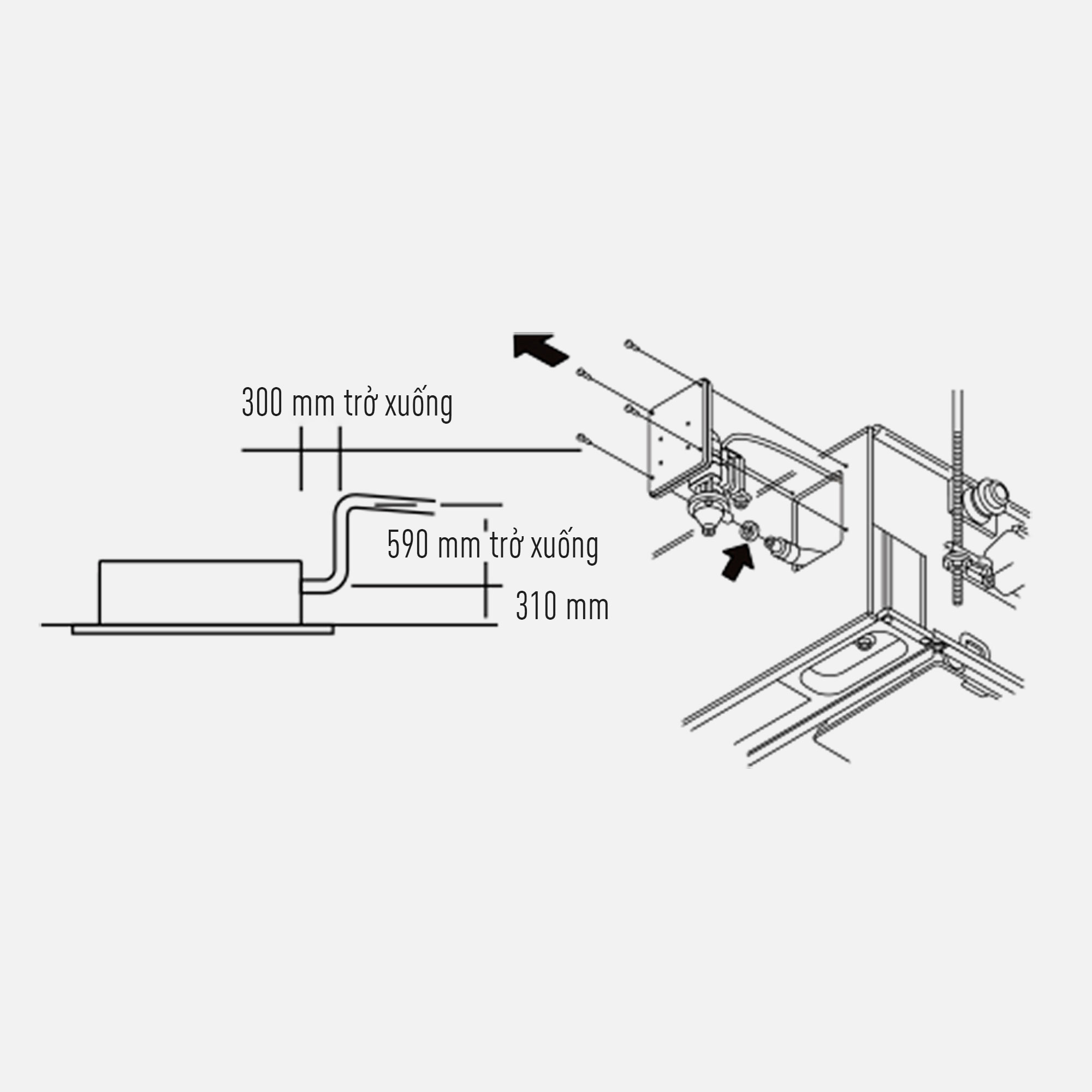 Bơm thoát nước có thể tiếp cận từ hai phía
