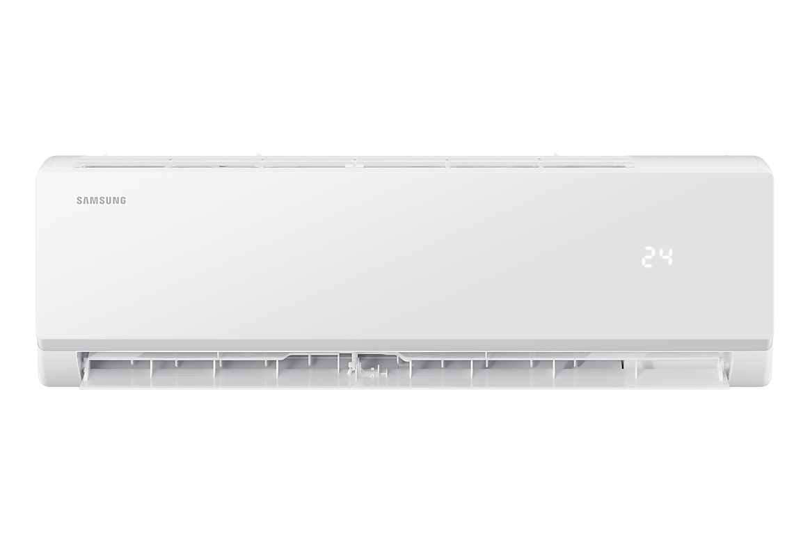 Mặt trước dàn lạnh màu trắng, cánh gió mở Samsung F-AR40H12D1AT