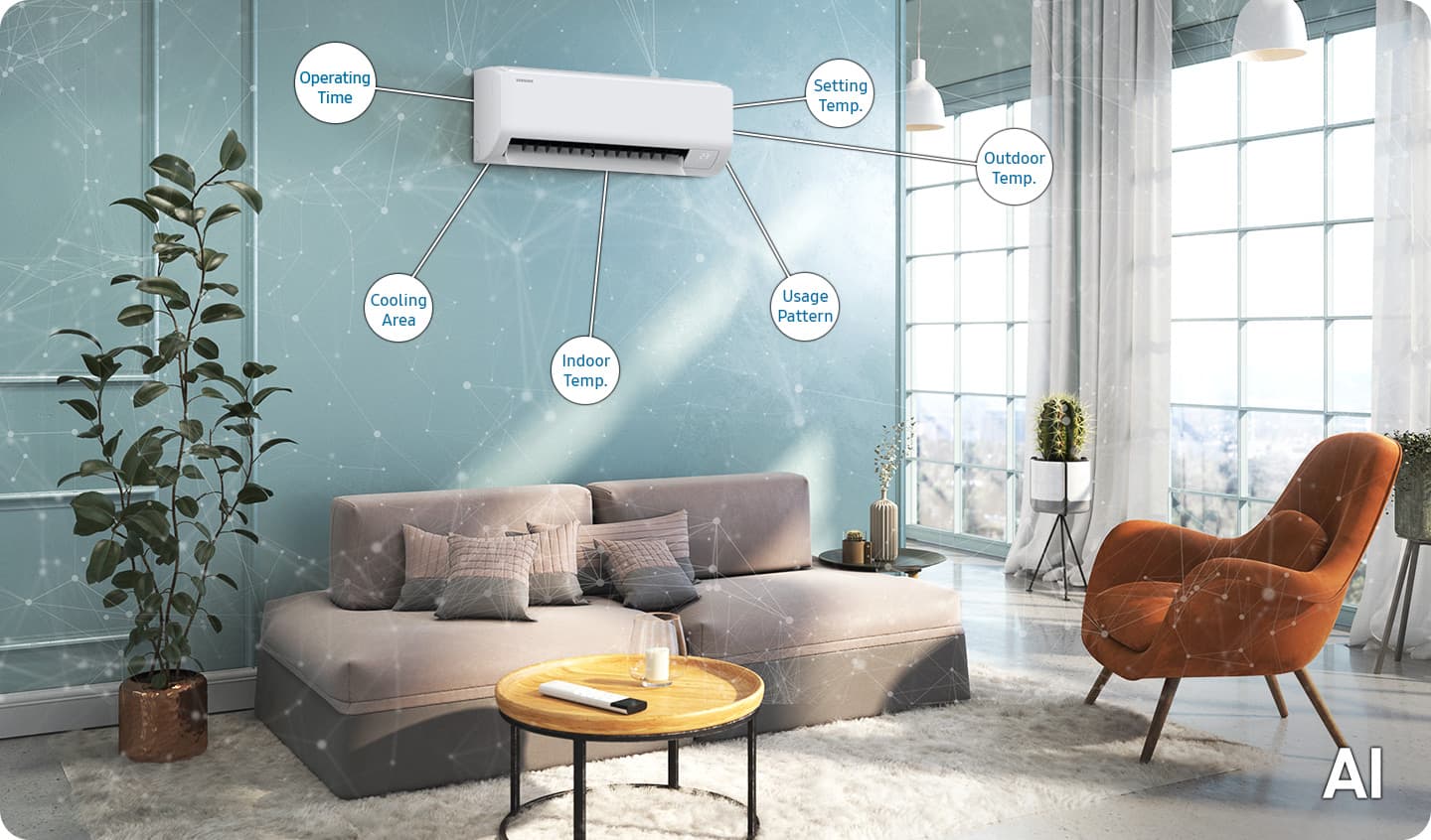 Minh họa AI Auto Cooling của Samsung