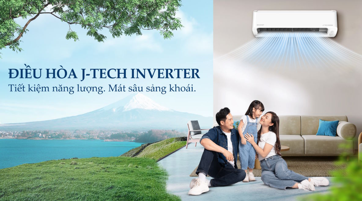 Minh họa sử dụng Sharp AH-X10DEW trong không gian sinh hoạt
