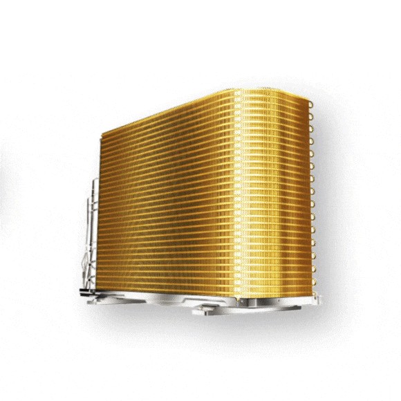 Minh họa lớp phủ golden coating bảo vệ dàn trao đổi nhiệt trên trang máy lạnh Comfee CFS-18FGYF