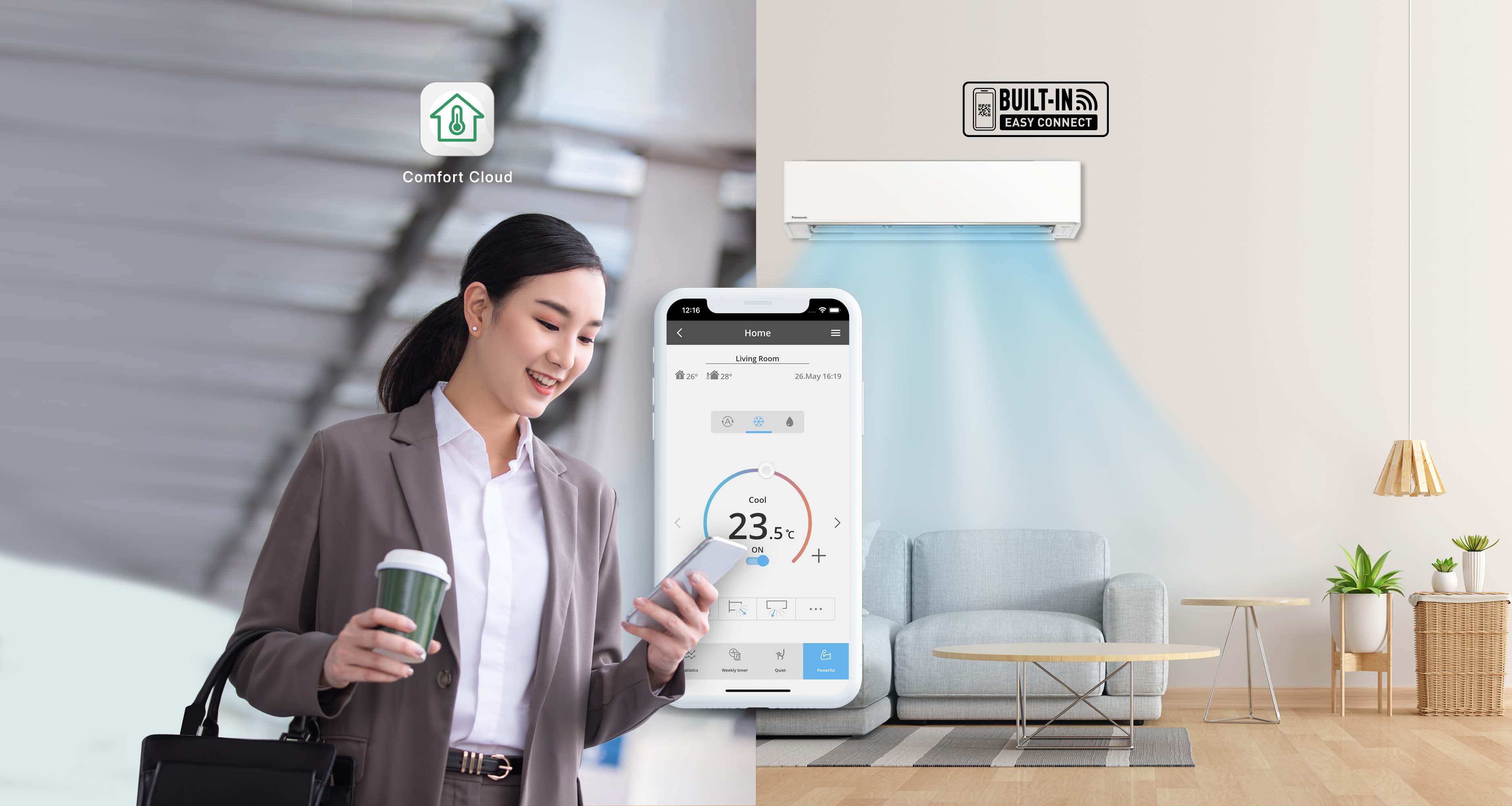 Quản lý nhiều máy lạnh qua Wi-Fi tích hợp trên máy lạnh Panasonic YZ24BKH-8