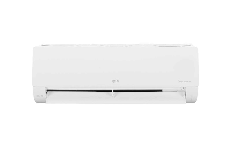 Máy lạnh LG IEC12M2 nhìn chính diện với khe thổi gió mở
