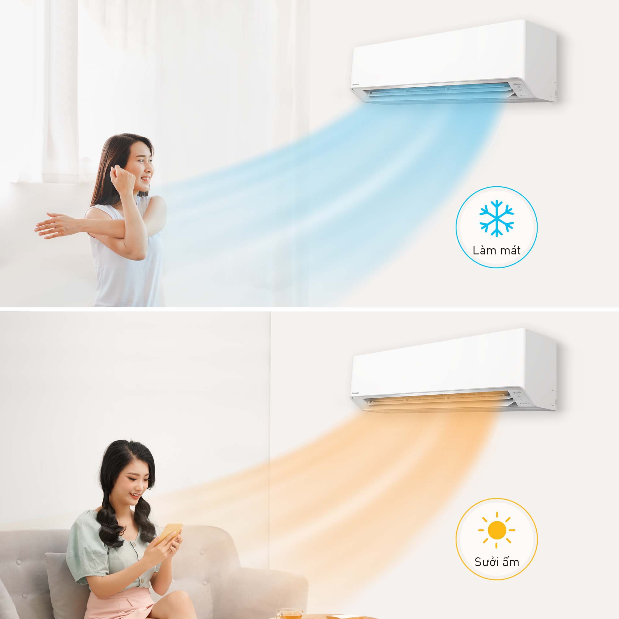 Một máy cho nhu cầu làm mát và sưởi theo mùa trên máy lạnh Panasonic YZ24BKH-8