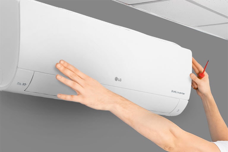 Hình minh họa kết cấu lắp đặt máy lạnh LG
