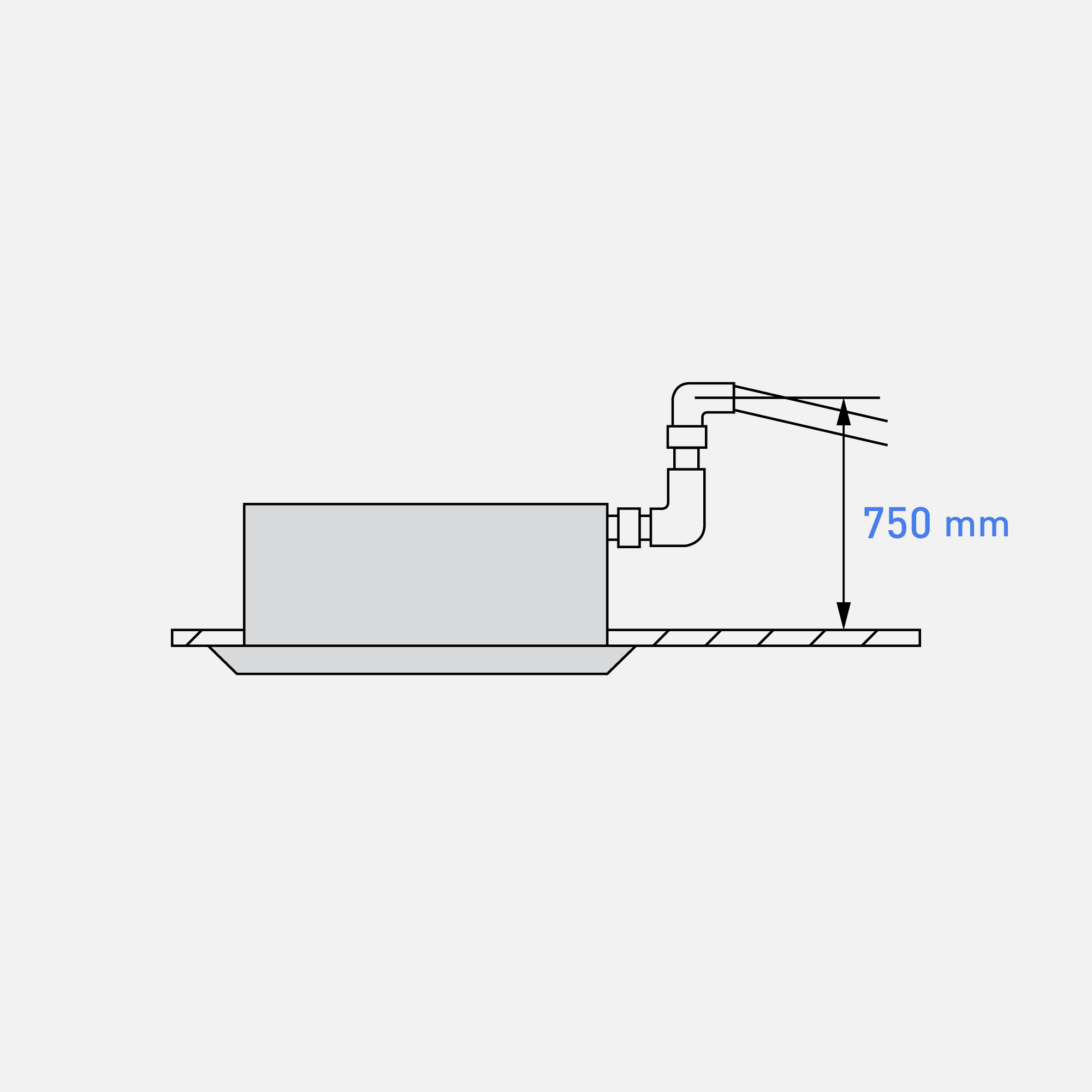 Bơm nước ngưng tích hợp với độ nâng 750 mm