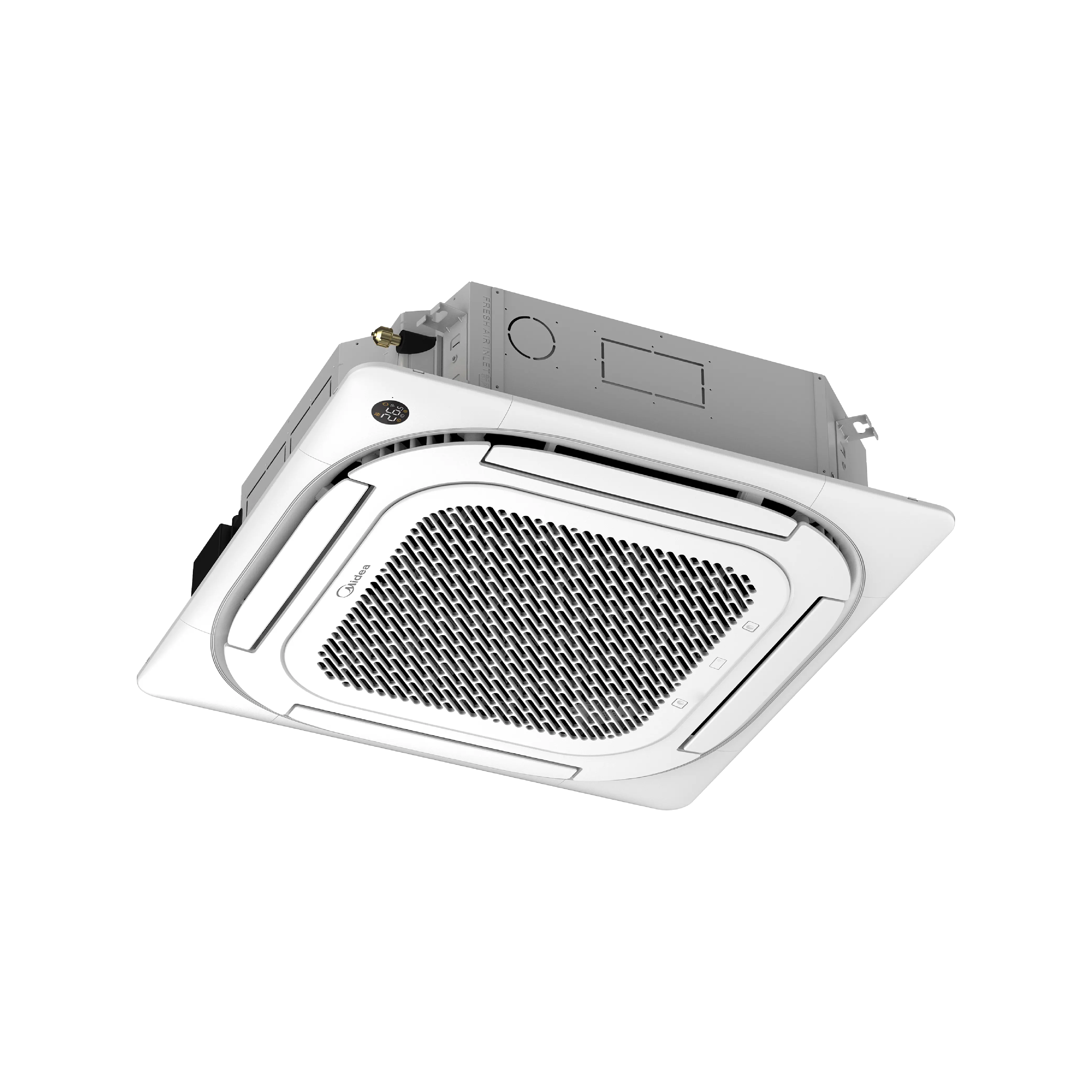 Góc nhìn nghiêng của dàn lạnh cassette Midea MCFO-25CRN8