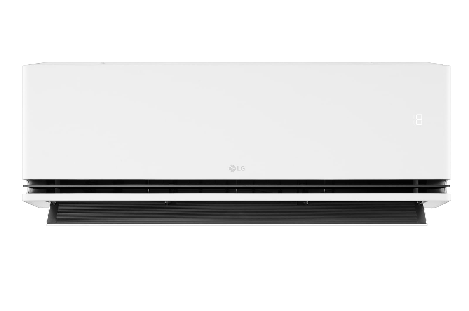 Dàn lạnh nhìn chính diện, cửa gió mở trên trang LG IDC24M2