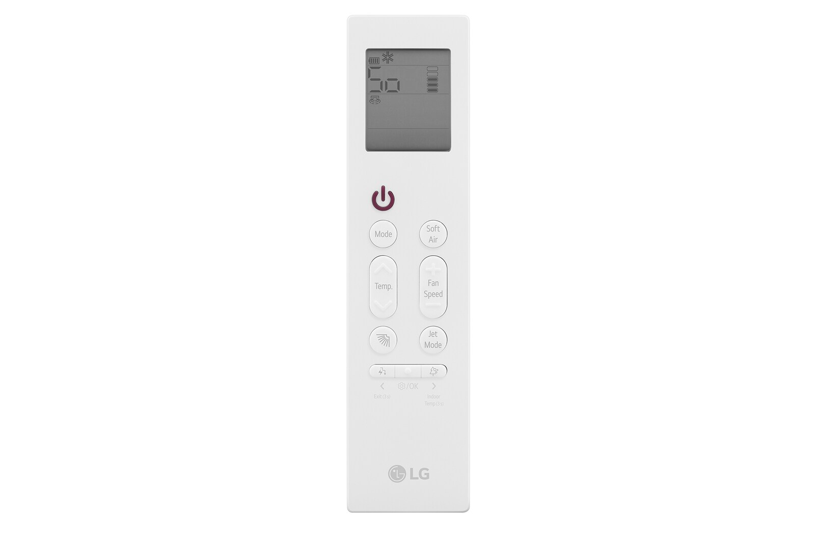 Bộ điều khiển từ xa hiển thị chế độ Soft Air trên trang LG IDC24M2