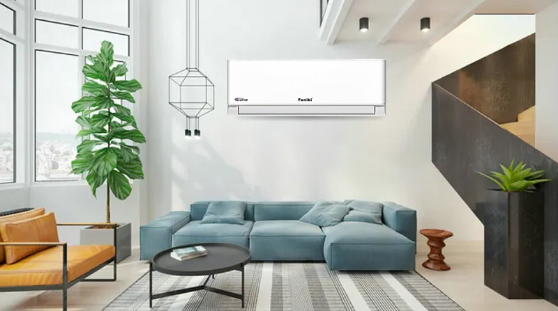 Minh họa thiết kế gọn gàng cho nhu cầu hằng ngày trên máy lạnh Funiki HSIC12TMU