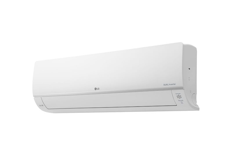 Máy lạnh LG V18API1 nhìn chéo phía phải, cửa gió đóng