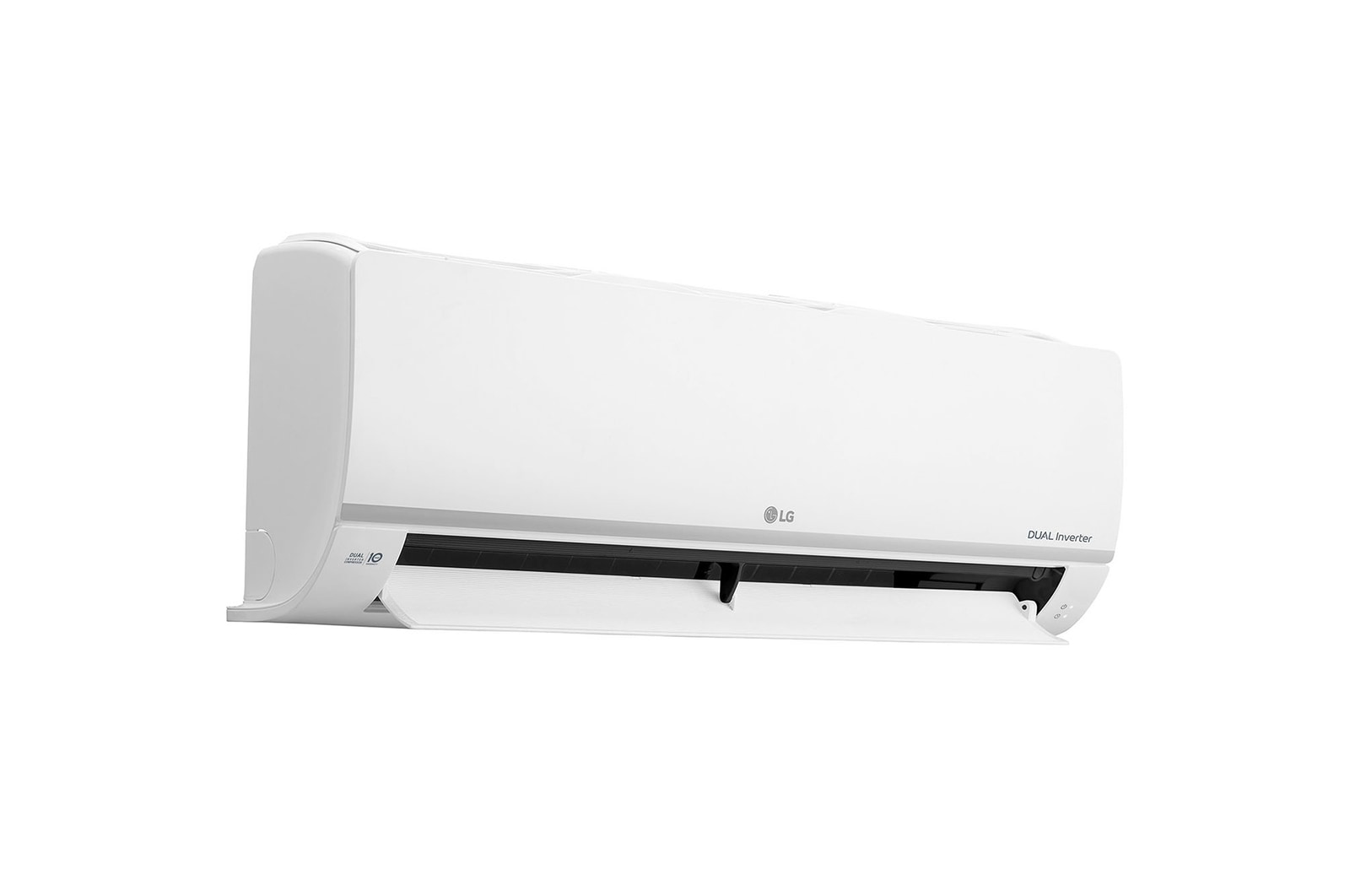 Góc trái với cánh gió mở ngang của máy lạnh LG IOC12S1