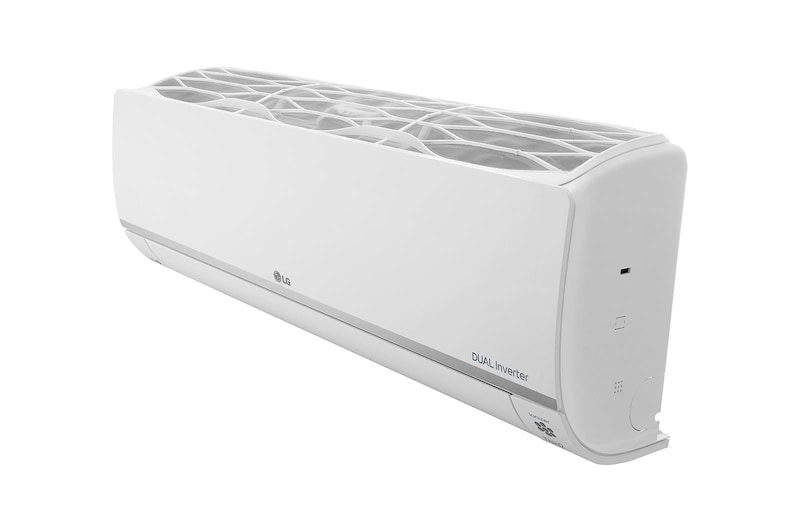 Máy lạnh LG V10API1 nhìn từ trên xuống, thấy lưới hút gió