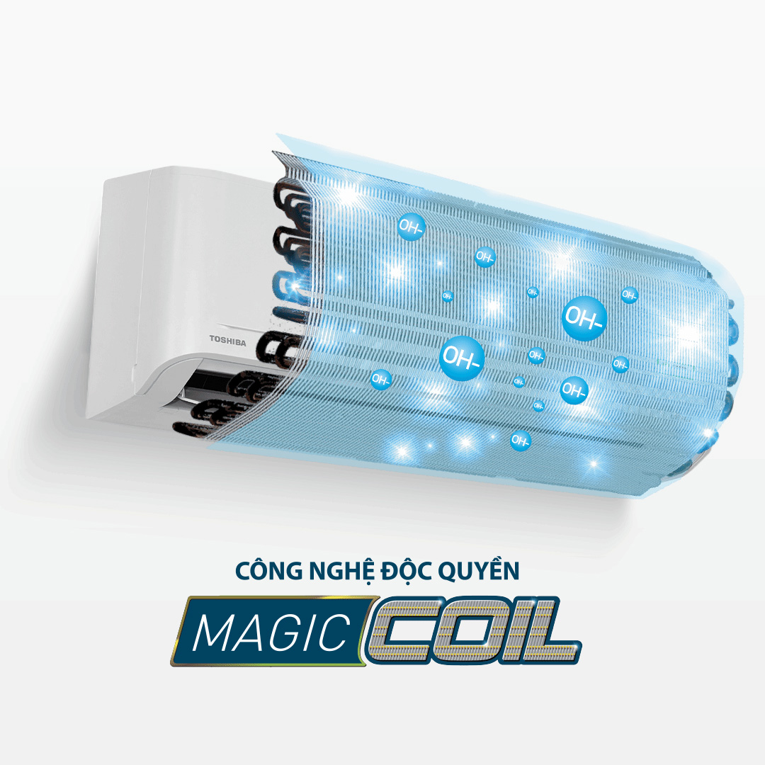 Minh họa công nghệ Magic Coil của Toshiba RAS-H13S5KCV2G-V