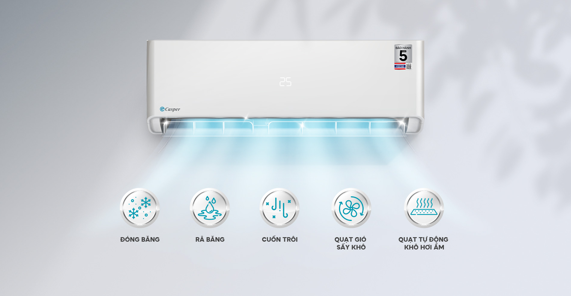 ECO CLEAN hỗ trợ làm sạch và làm khô dàn lạnh – Casper SC-18FB36A