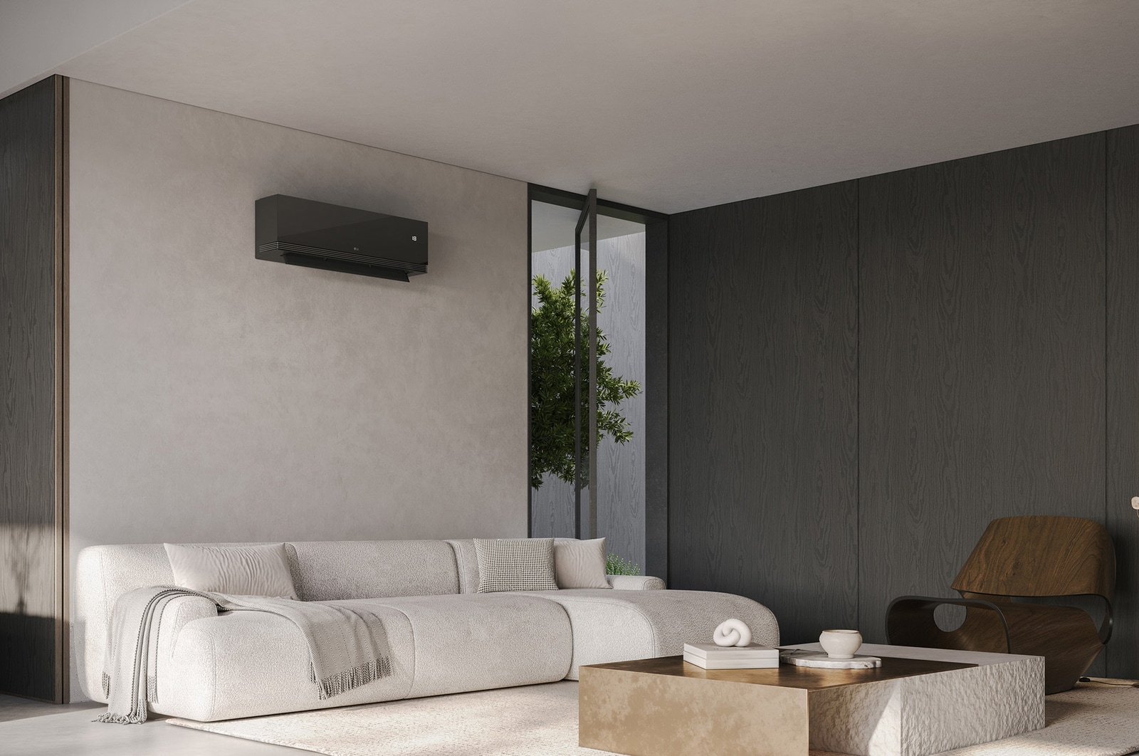 Máy lạnh trong không gian phòng khách của LG IAC18B1