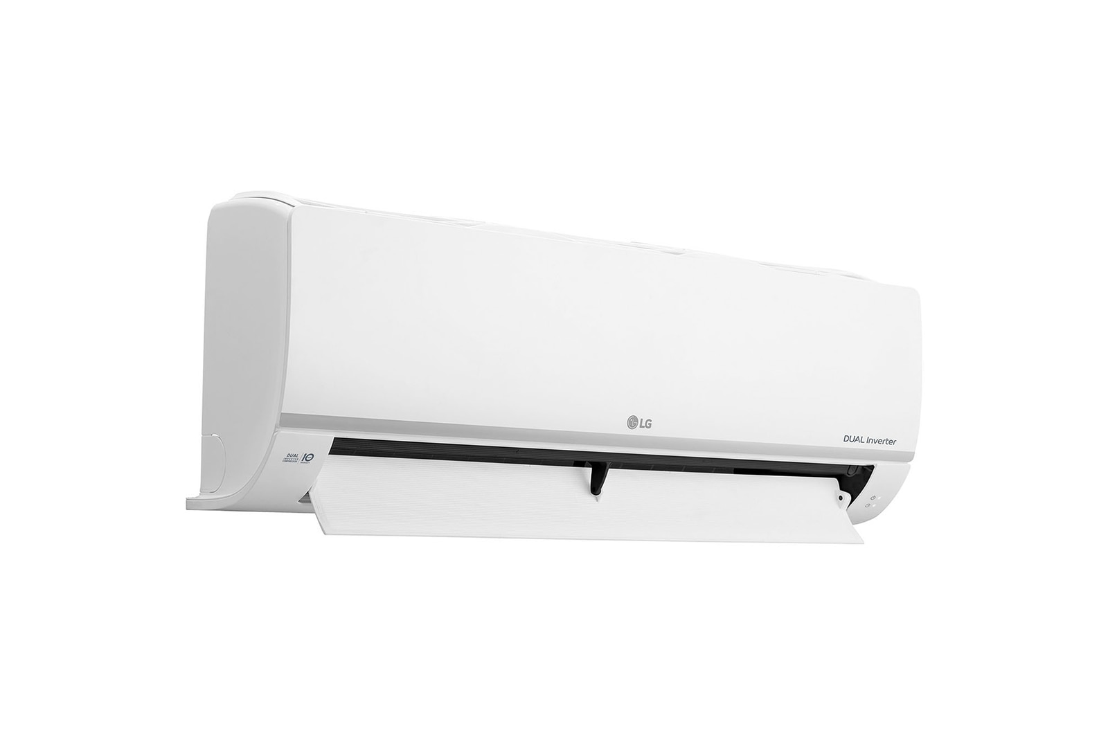 Góc trái với cánh gió hạ thấp của máy lạnh LG IOC12S1