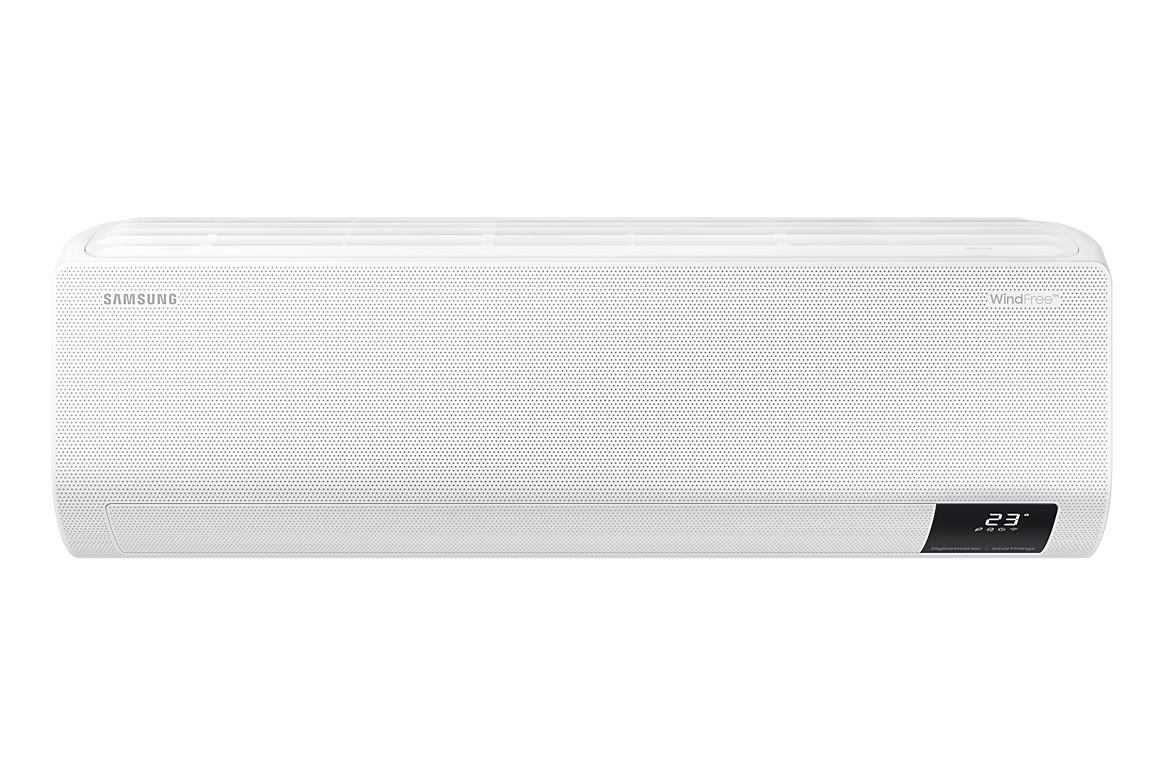 Mặt trước dàn lạnh màu trắng, cánh gió đóng Samsung F-AR18CYFCA-4G