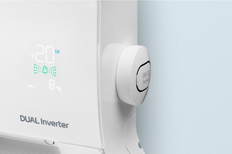 Cảm biến PM1.0 ở cạnh máy lạnh LG