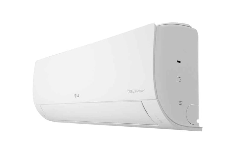 Máy lạnh LG IEC18M2 nhìn nghiêng sát cạnh phải của dàn lạnh