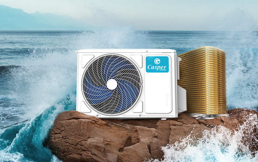 Hai dàn tản nhiệt bằng đồng ở cả dàn nóng và dàn lạnh – Casper XH-09IF35