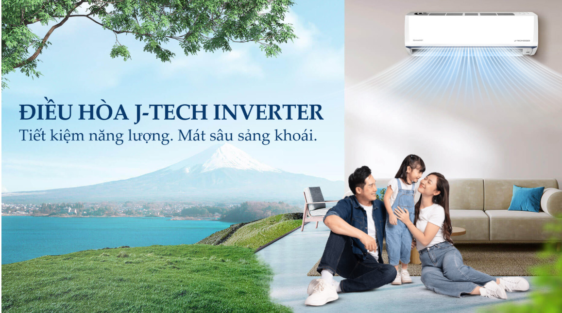 Minh họa sử dụng Sharp AH-X10CEWA trong không gian sinh hoạt