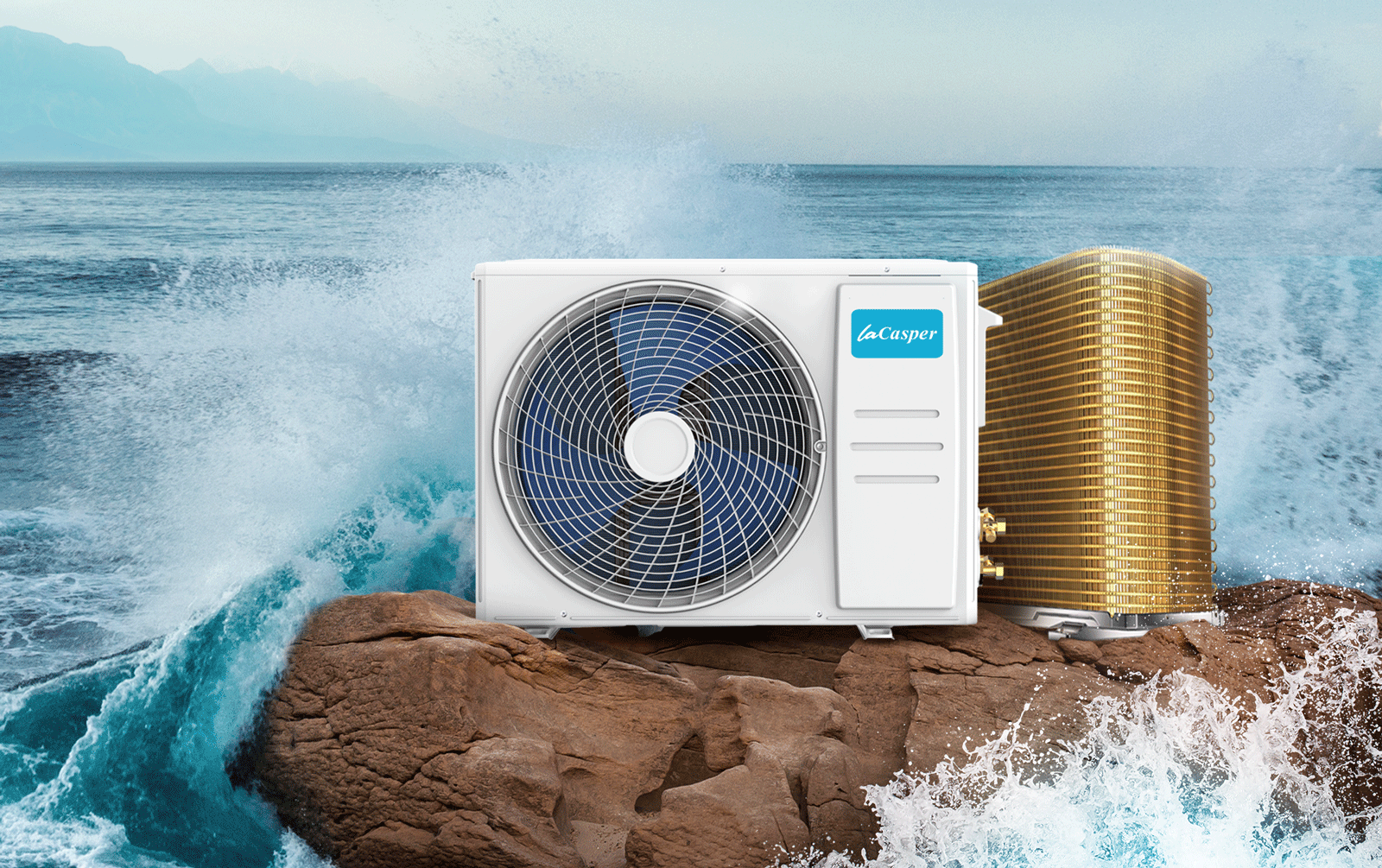 Hai dàn tản nhiệt bằng đồng ở cả dàn nóng và dàn lạnh – Casper XC-09IU38