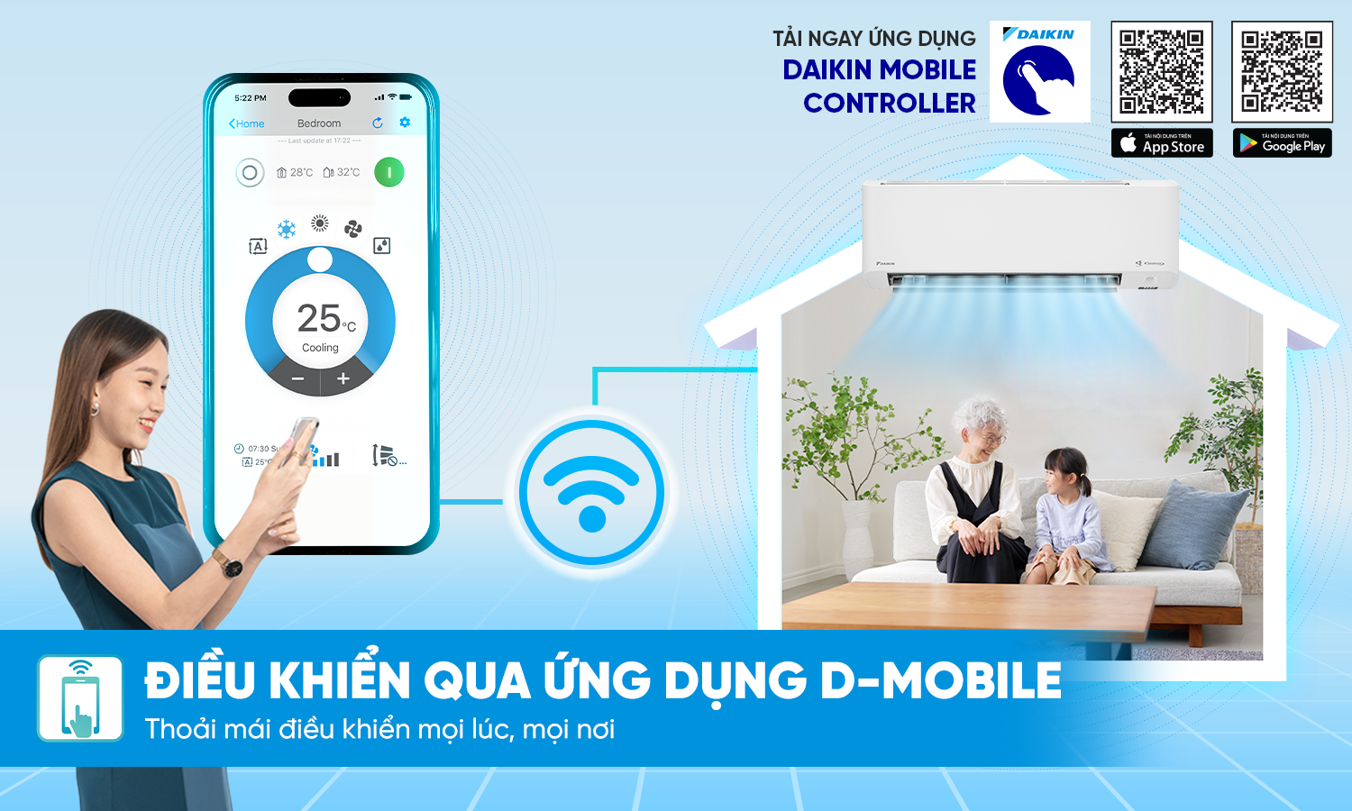 Minh họa dùng chung về điều khiển qua D-Mobile