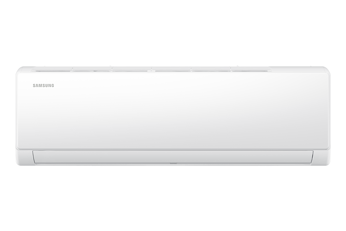 Mặt trước dàn lạnh màu trắng, cánh gió đóng Samsung F-AR40H12D0BT