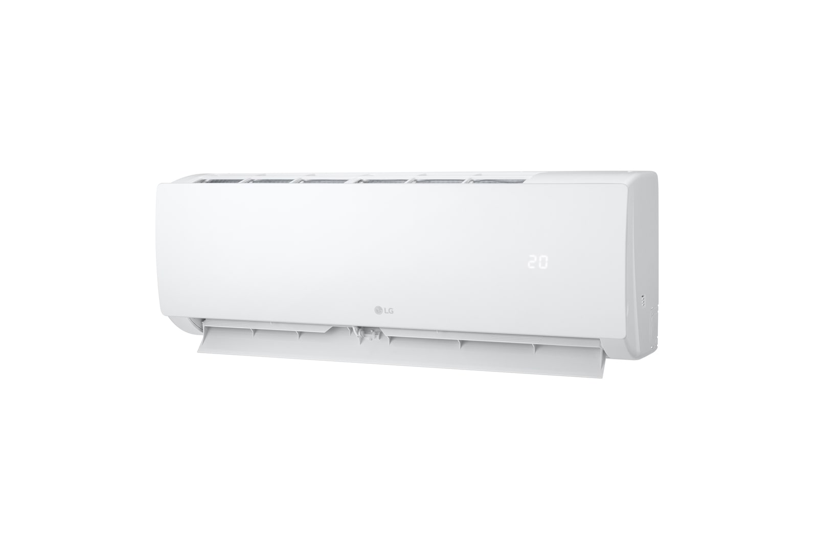 Góc trái với cửa gió mở của máy lạnh LG IFC12M1