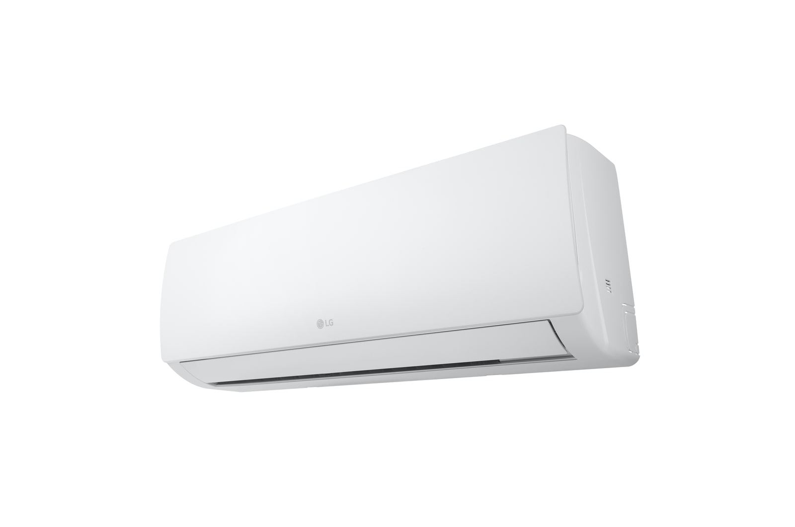 Góc thấp từ bên trái, cửa gió đóng của máy lạnh LG IFC12M1