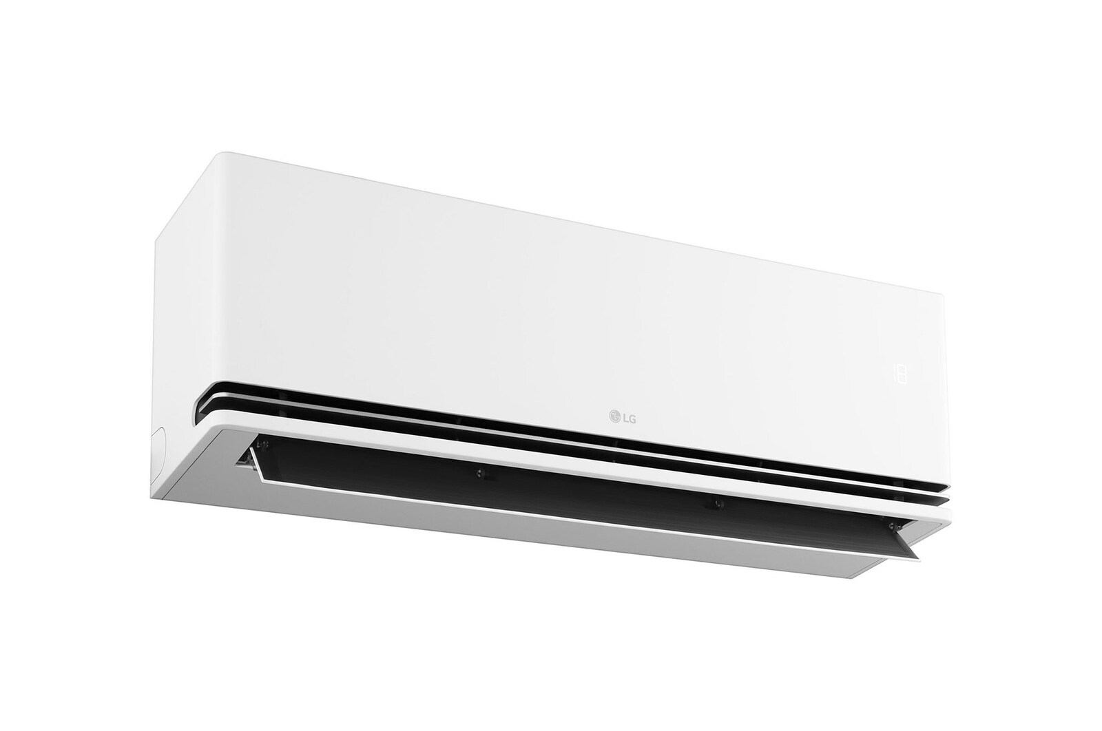 Góc nhìn từ dưới với cửa gió mở của máy lạnh LG IPC09M1
