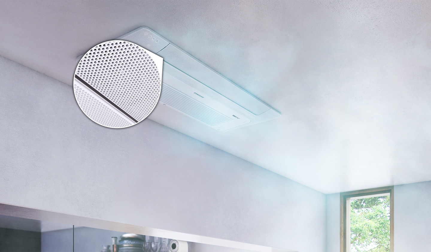 Hơi mát nhẹ nhàng với WindFree™ - minh họa Samsung AM017NN1PEH/TS