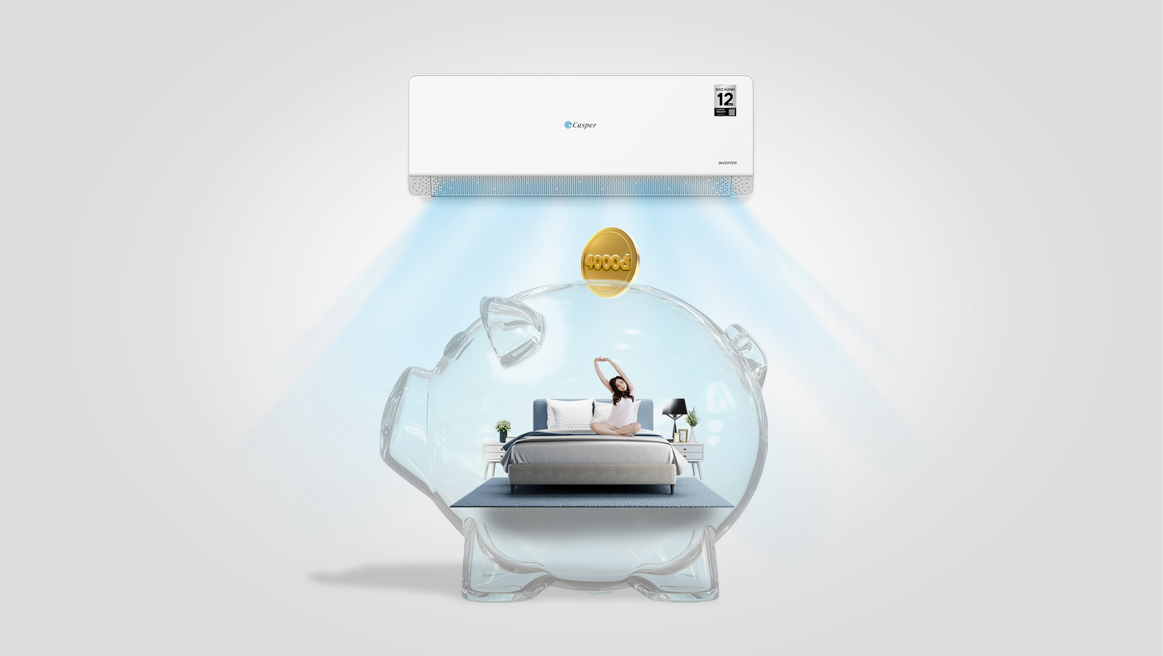 Advanced Inverter điều chỉnh vận hành theo nhu cầu – Casper QC-09IS36