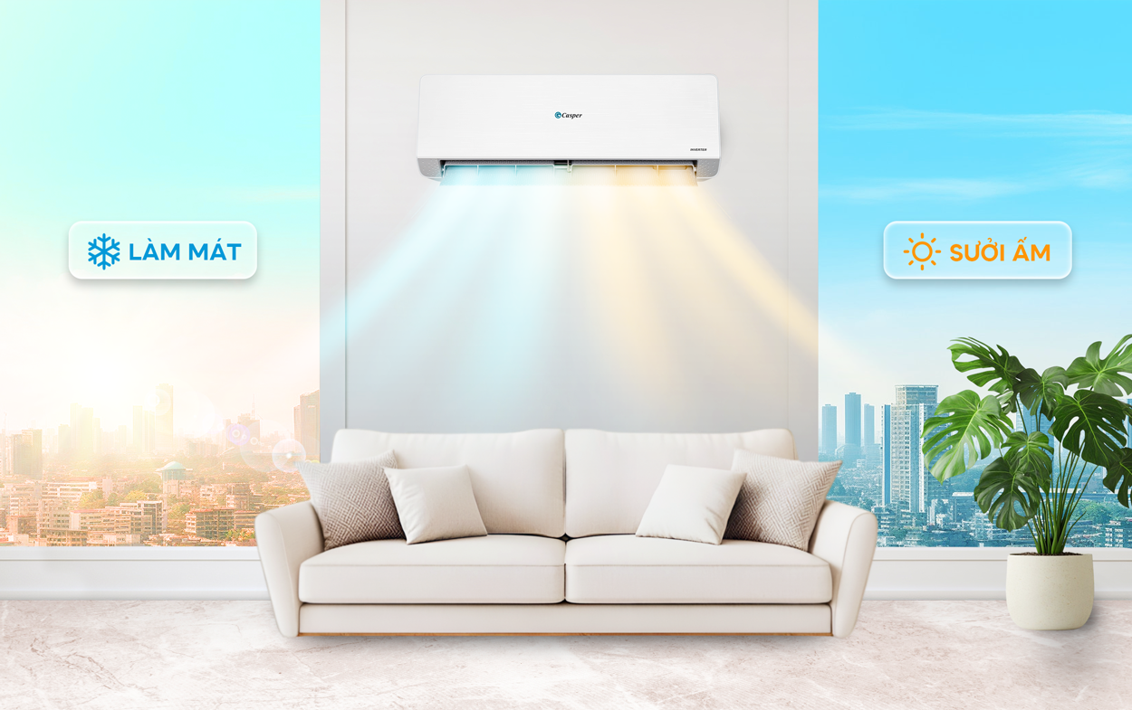 Làm mát và sưởi ấm trong cùng một thiết bị – Casper QH-18IU36A