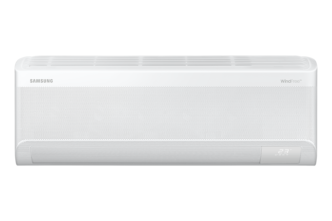 Mặt trước dàn lạnh màu trắng, cánh gió đóng Samsung F-AR60H13D1MW