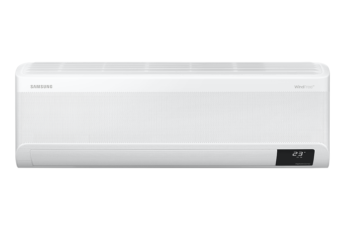 Mặt trước dàn lạnh màu trắng, cánh gió đóng Samsung F-AR18CYHAA-4G