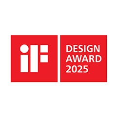 Biểu trưng iF Design Award 2025 trong phần giới thiệu DUALCOOL của LG