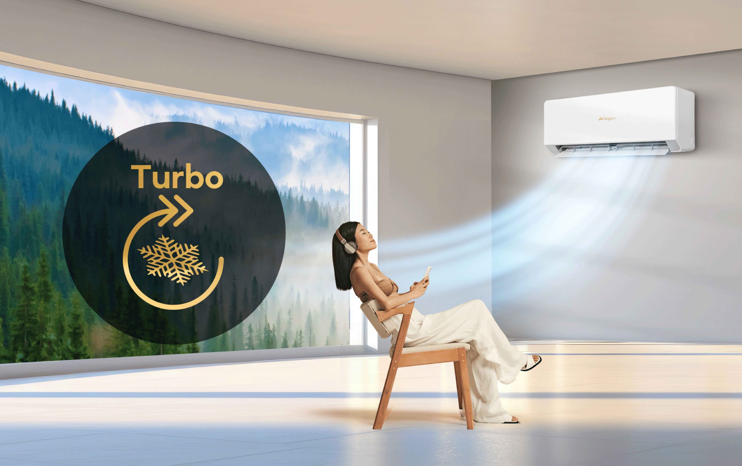 Turbo tăng cường làm mát khi mới bật máy – Casper XC-09IU38
