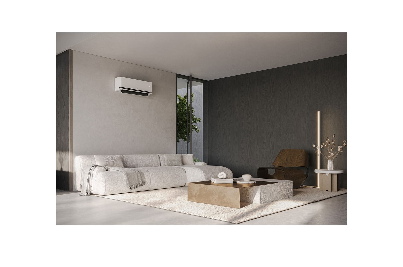 Máy lạnh trong không gian phòng khách của máy lạnh LG IPC09M1