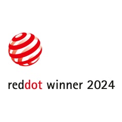 Biểu trưng Red Dot Winner 2024 trong nội dung LG