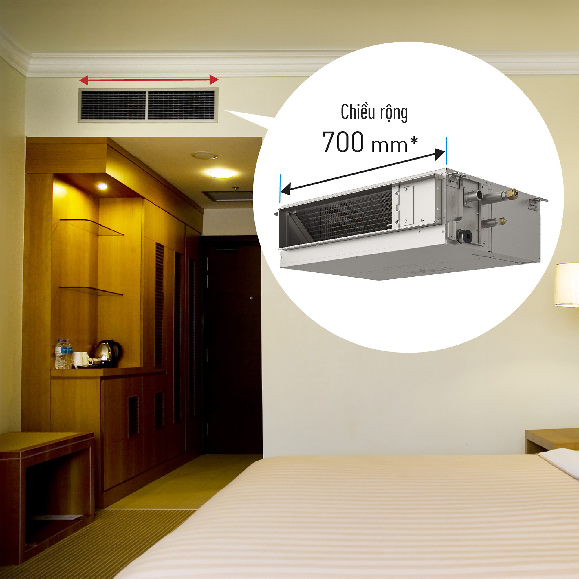 Chiều cao 200 mm và chiều sâu 450 mm