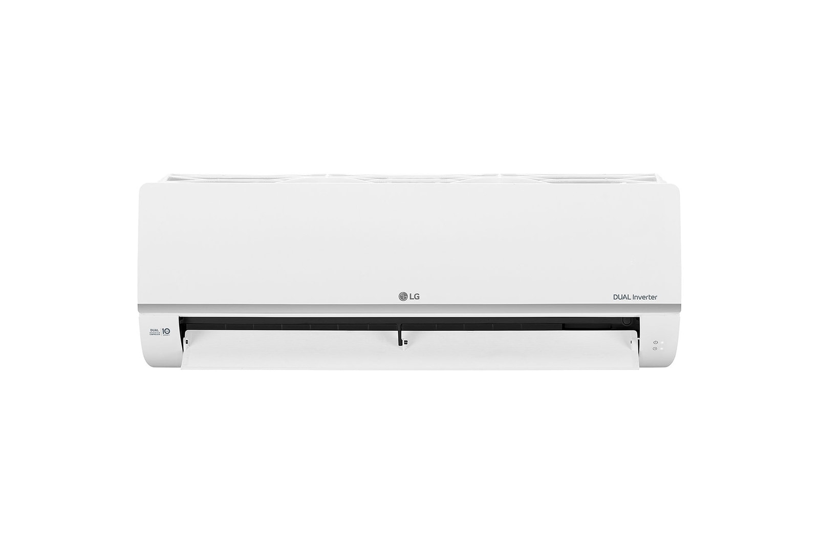 Mặt trước với cánh gió mở xuống của máy lạnh LG IOC12S1