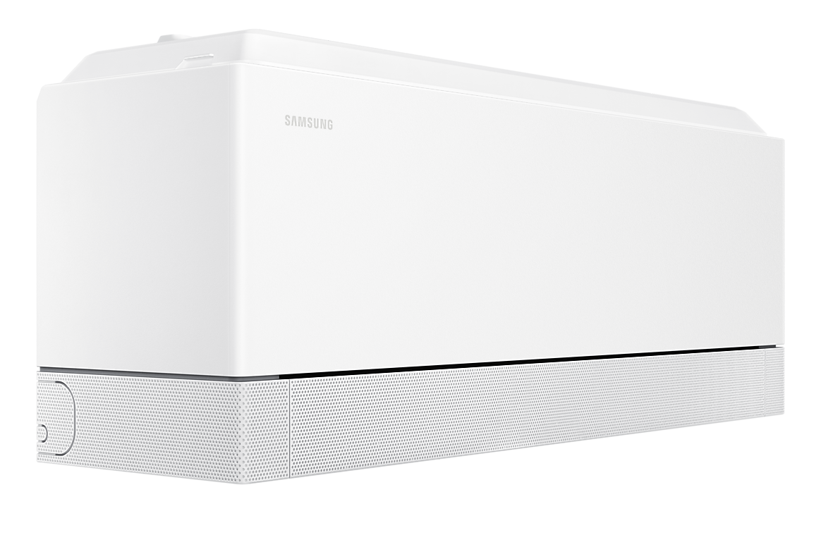 Góc nghiêng bên trái dàn lạnh màu trắng Samsung F-AR80H13DAAW