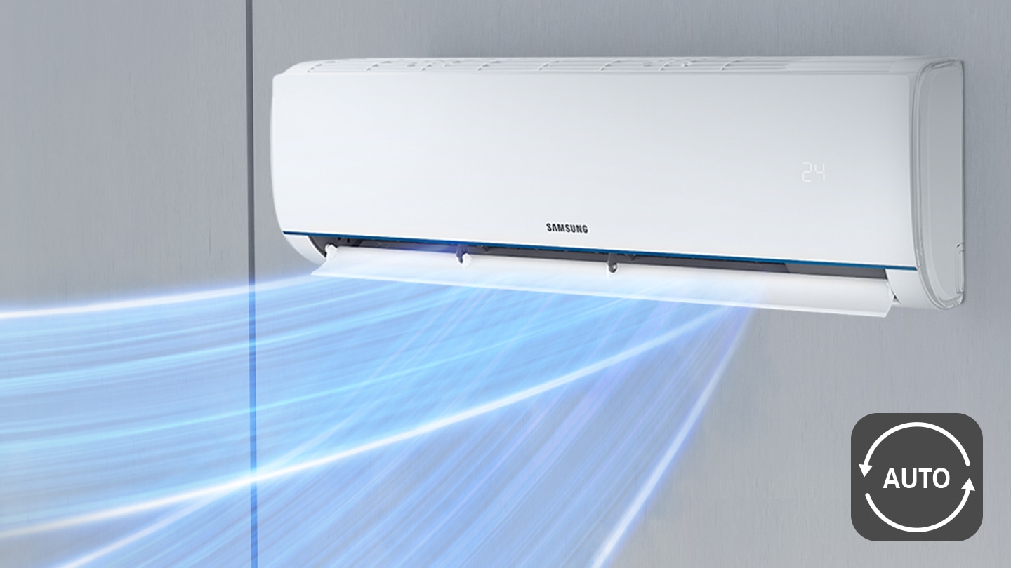 Minh họa đảo gió tự động lên xuống của Samsung