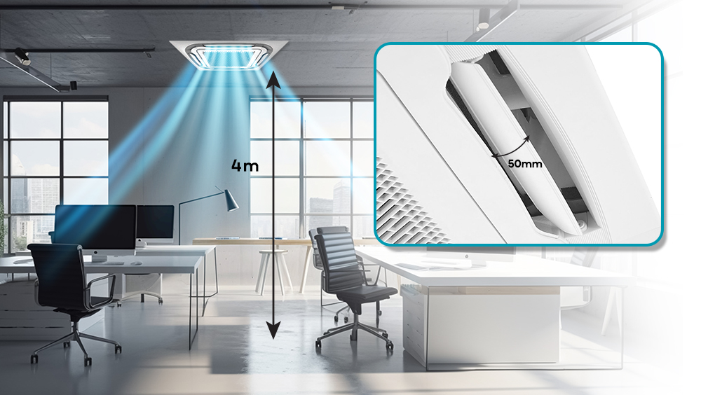 Minh họa cánh dẫn gió 50 mm cho luồng khí vươn xa của Casper CH-18TL22